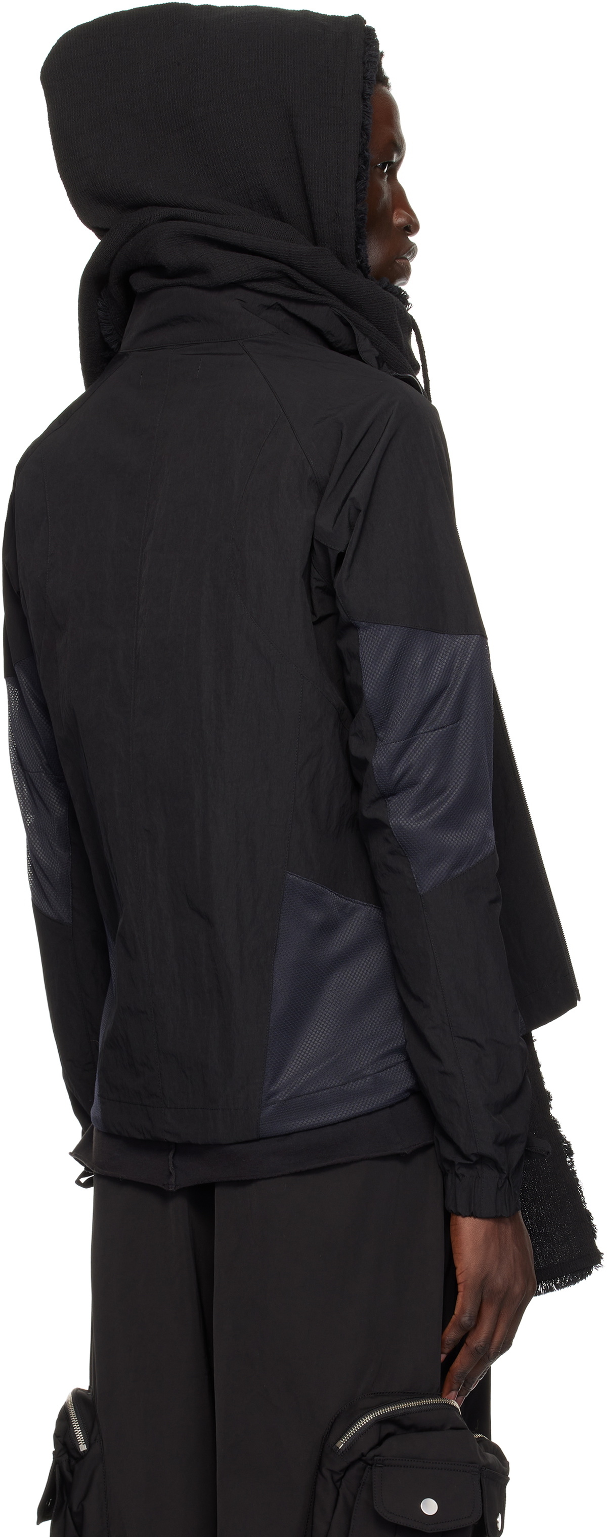 FFFPOSTALSERVICE HOODED SCARF フーデッドスカーフ黒 FFFPOSTALSERVICE Black Hooded Scarf FFFPOSTALSERVICE