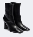 The Row Cindy leather ankle boots
