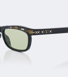 Valentino La Coureuse embellished rectangular sunglasses