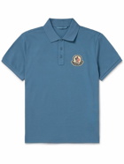 Moncler - Logo-Appliquéd Cotton-Piqué Polo Shirt - Blue