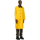 N.Hoolywood Grey and Yellow Wool Check Trench Coat