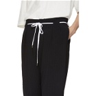 Sasquatchfabrix. Black Stripe Nanpou Tapered Trousers