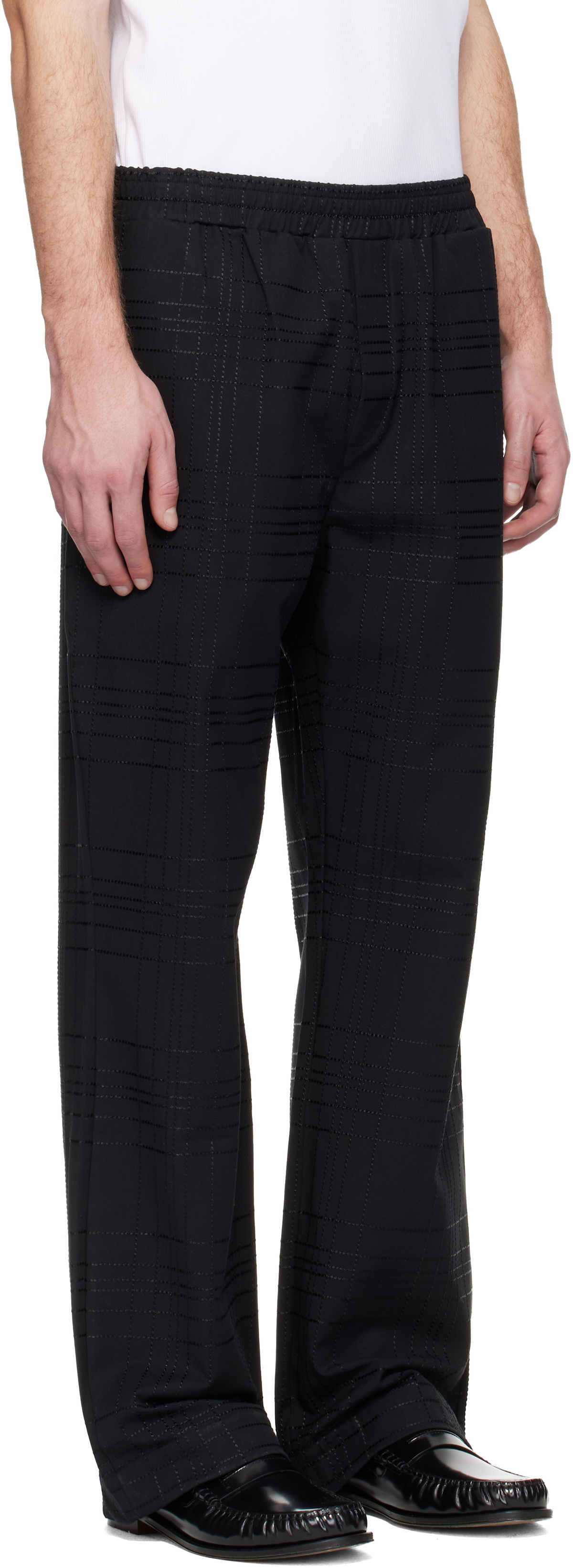 Ernest W. Baker Black Straight Fit Track Pants