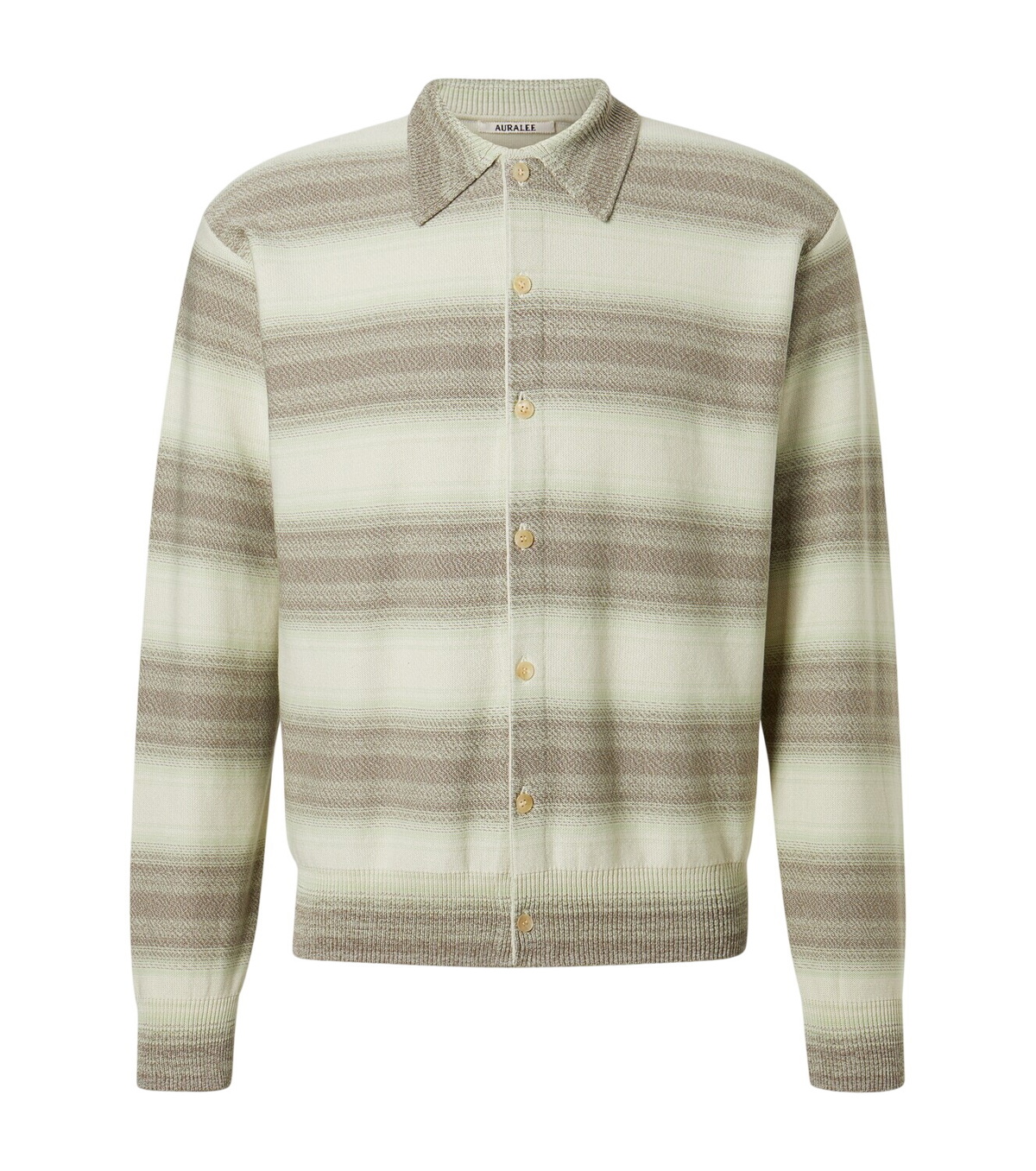 Auralee Striped cotton and silk cardigan Auralee