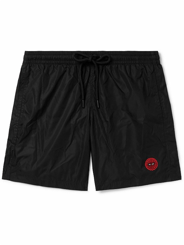 Photo: Moncler - Marvel Straight-Leg Mid-Length Swim Shorts - Black