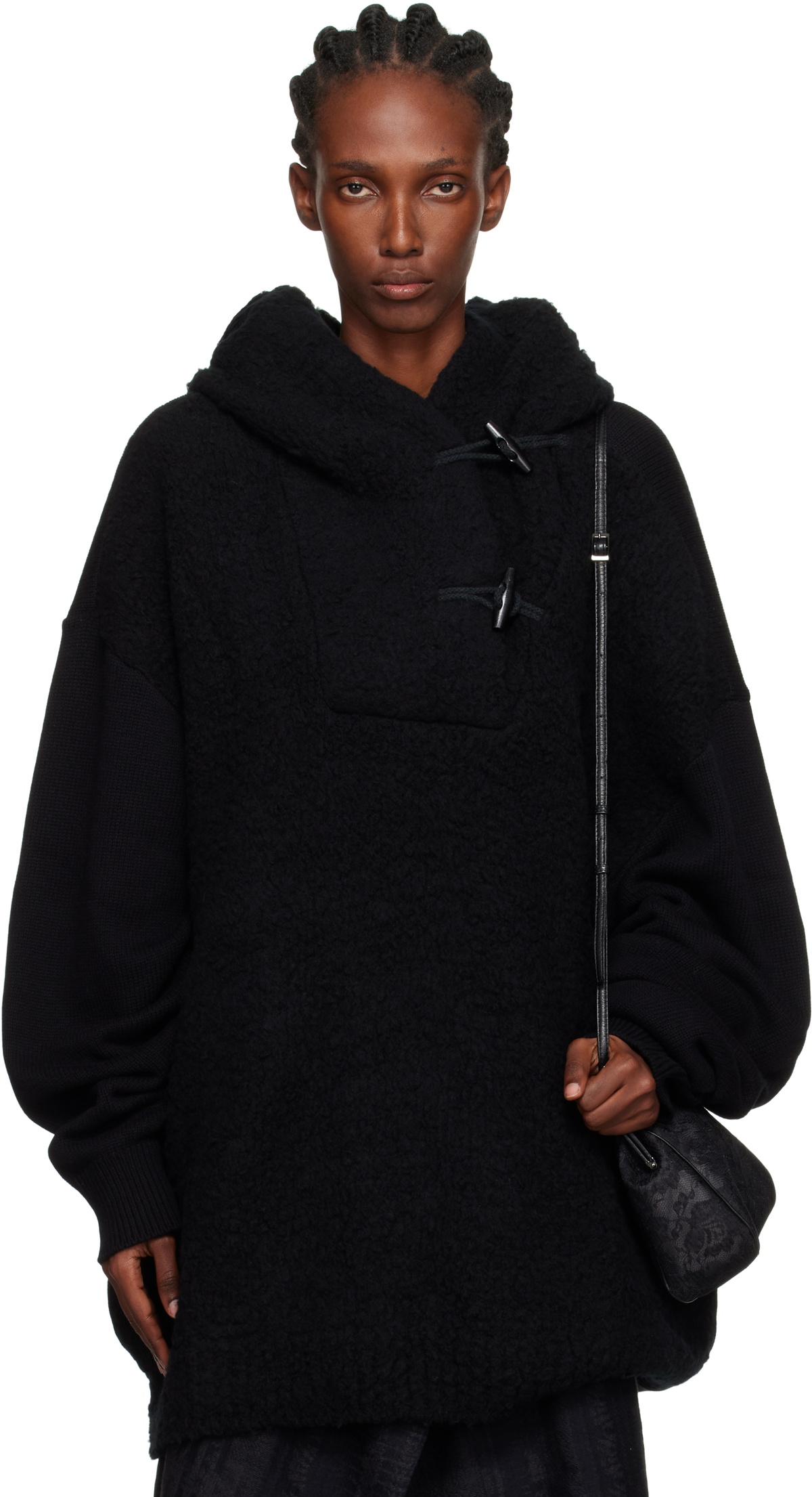 Y's Black Toggle Hoodie