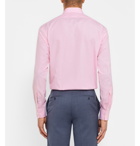 CHARVET - Pink Slim-Fit Striped Cotton and Linen-Blend Shirt - Pink