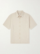 Oliver Spencer - Palermo Striped Cotton and Linen-Blend Shirt - Neutrals