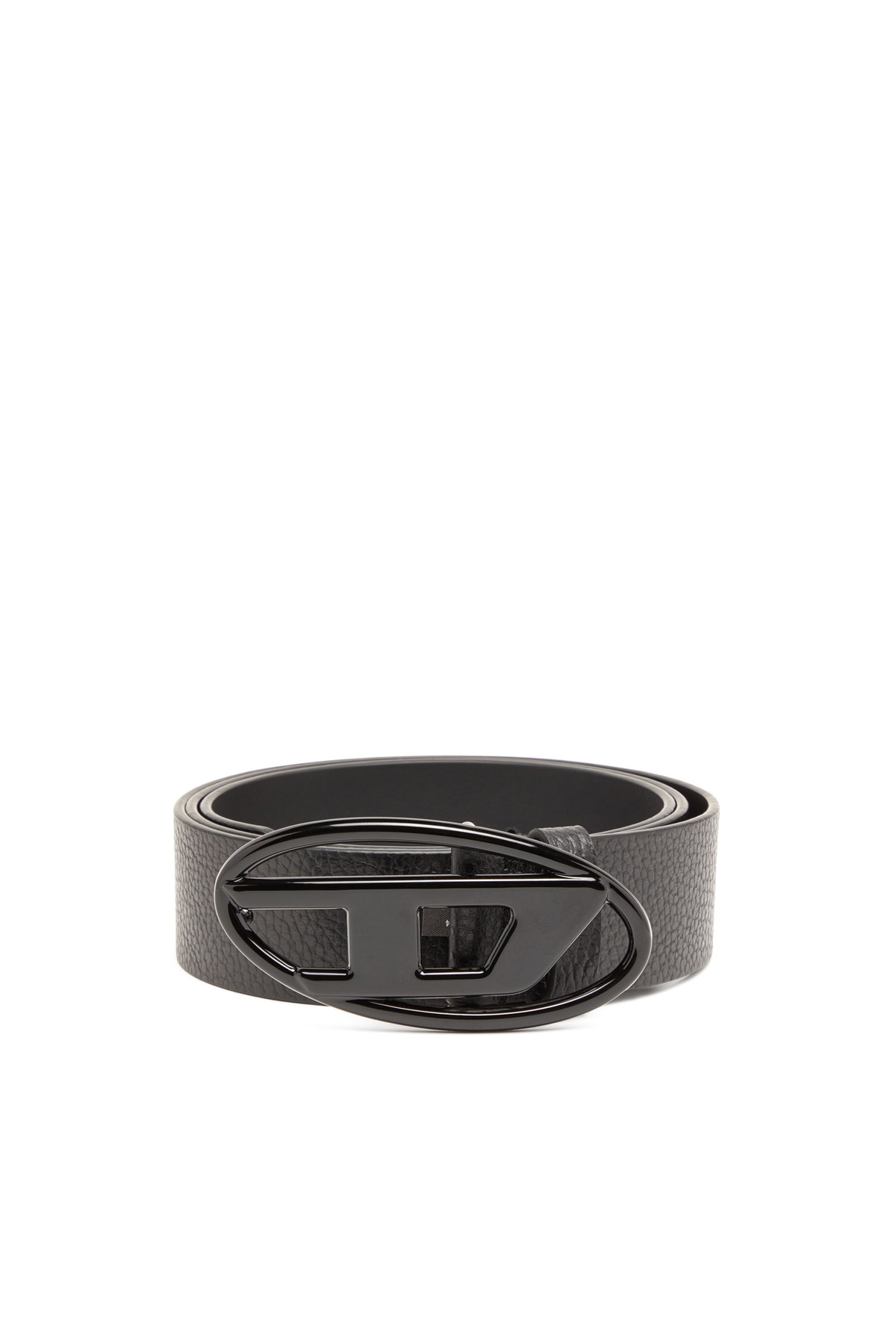DIESEL☆ Leather belt with oval D logo ブラック シンプル P1016596.JPG?format=2500w
