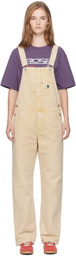 Carhartt Work In Progress Beige Bib Straight Overalls