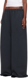 LU'U DAN Black Raw-Cut Bontan Sweatpants