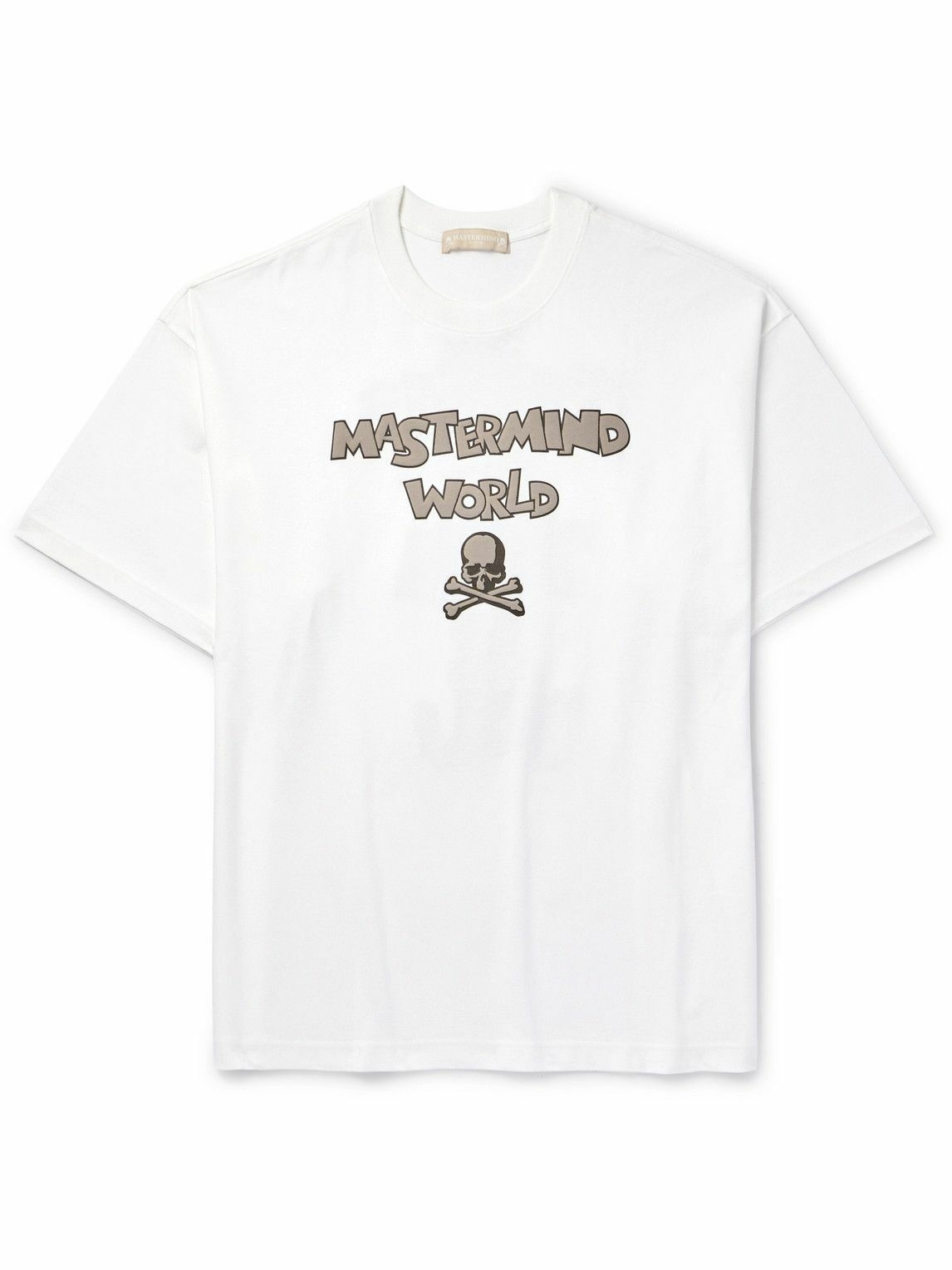 Mastermind World - Oversized Logo-Print Cotton-Jersey T-Shirt - White ...