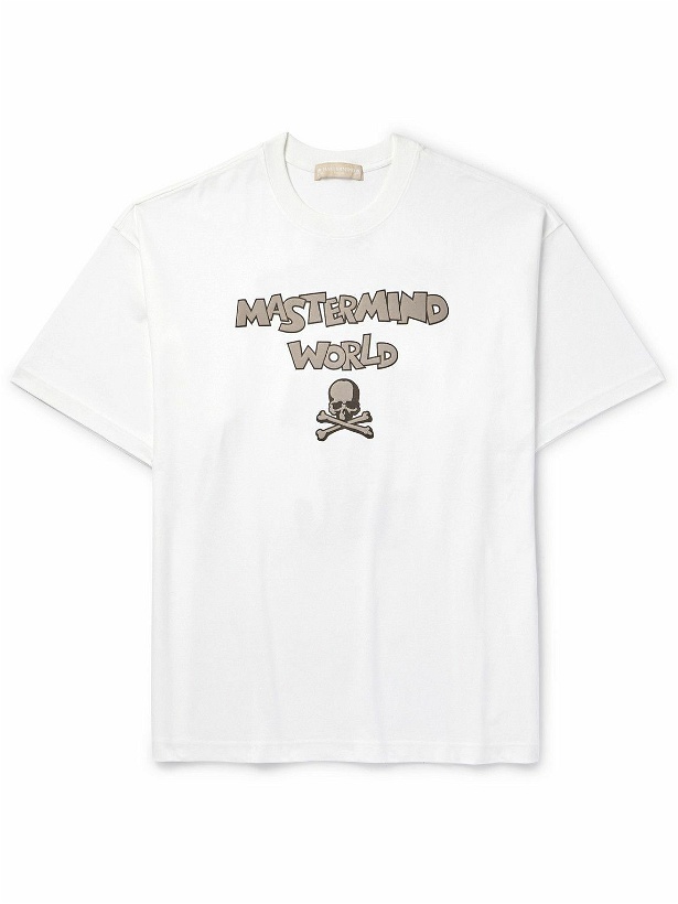 Photo: Mastermind World - Oversized Logo-Print Cotton-Jersey T-Shirt - White