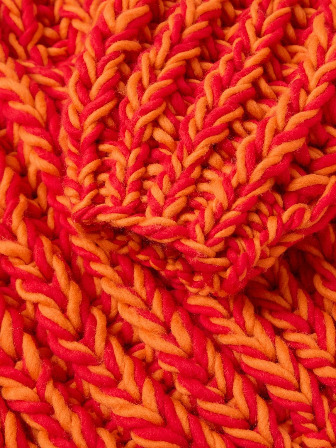 Séfr - Sol Oversized Cable-Knit Wool Sweater - Orange