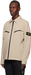 Stone Island Taupe Spread Collar Jacket