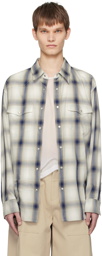 System Off-White & Navy Check Shirt