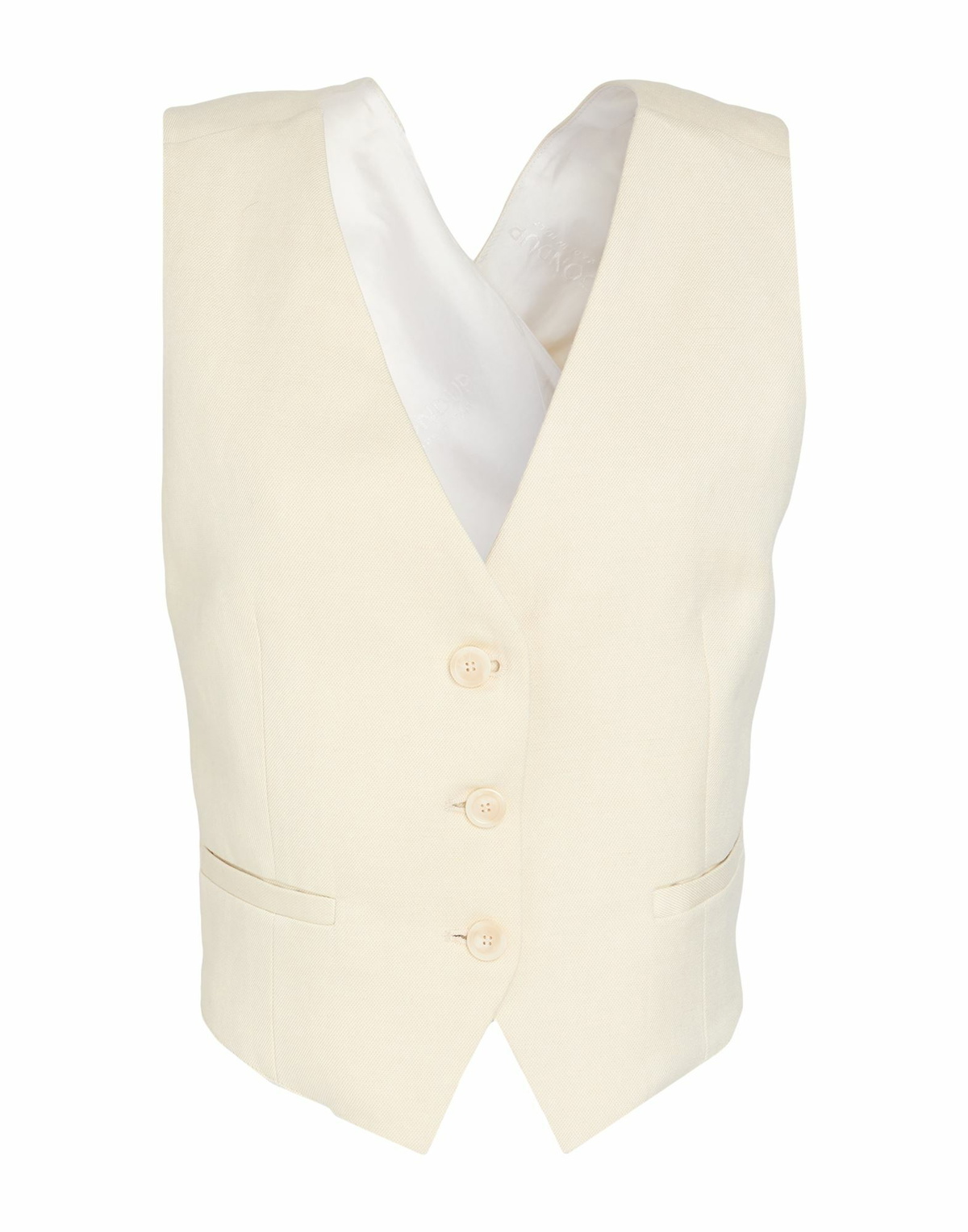 Dondup Womens Tailored Vest Ivory