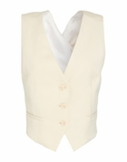 Dondup Womens Tailored Vest Ivory