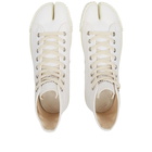 Maison Margiela Men's Canvas Tabi High Top Sneakers in White