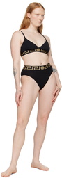 Versace Underwear Black Greca Border Briefs