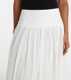 Róhe Pleated cotton muslin maxi skirt