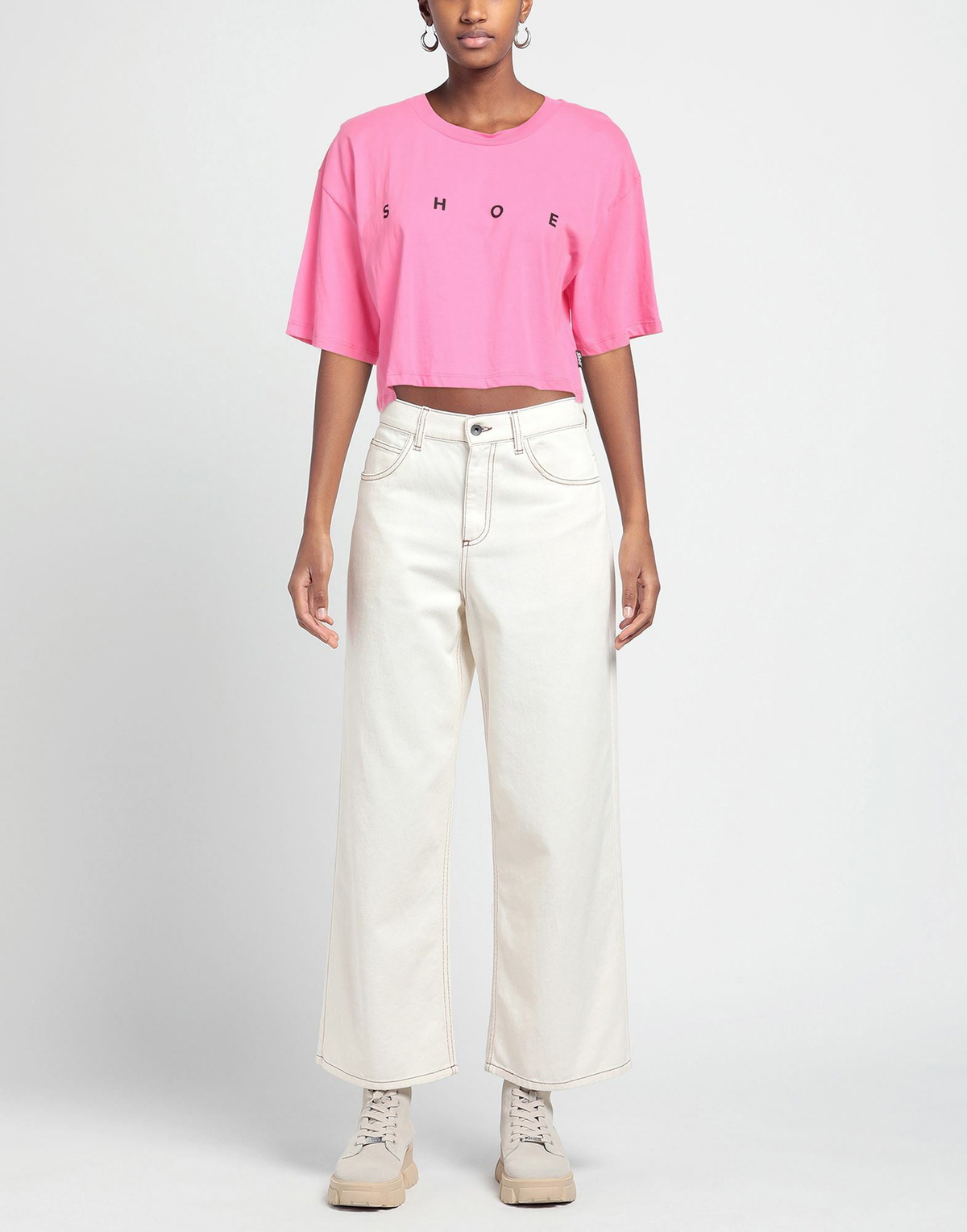 Shoe Womens T-shirt in Fuchsia
