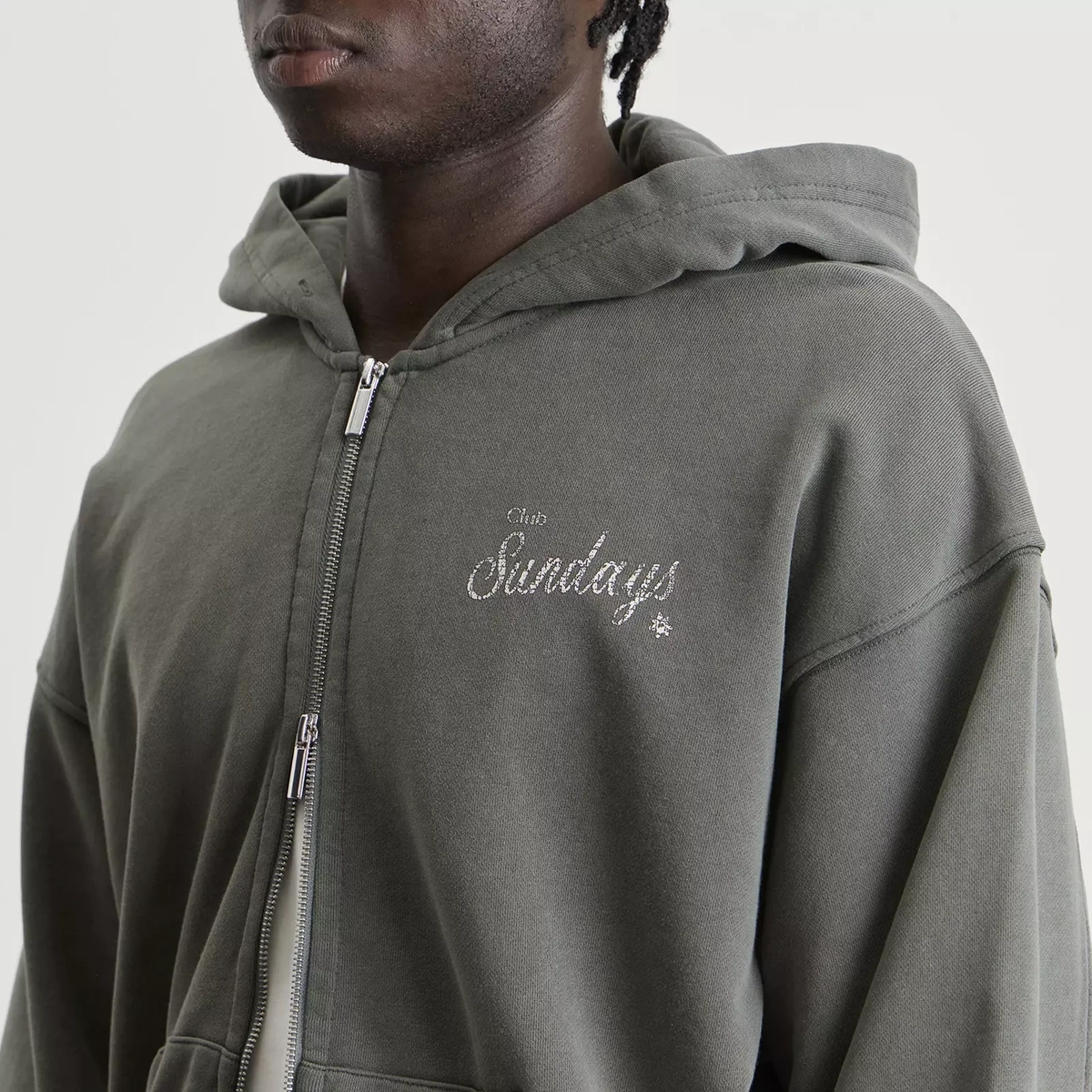 Sundays Men's Zip Hoodie in Green