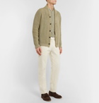 Massimo Alba - Grandad-Collar Linen Half-Placket Shirt - Men - Sage green