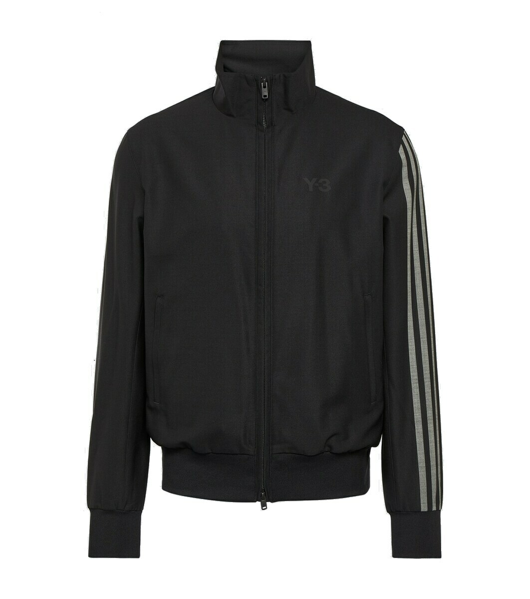 Y-3 Striped wool-blend track jacket