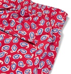 Thorsun - Charvet Mid-Length Printed Swim Shorts - Red