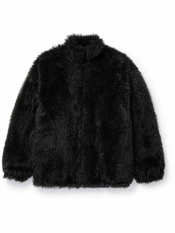 Photo: Balenciaga - Oversized Faux Fur Bomber Jacket - Black