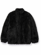 Balenciaga - Oversized Faux Fur Bomber Jacket - Black