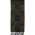 Loewe Green and Brown Logo Anagram Scarf