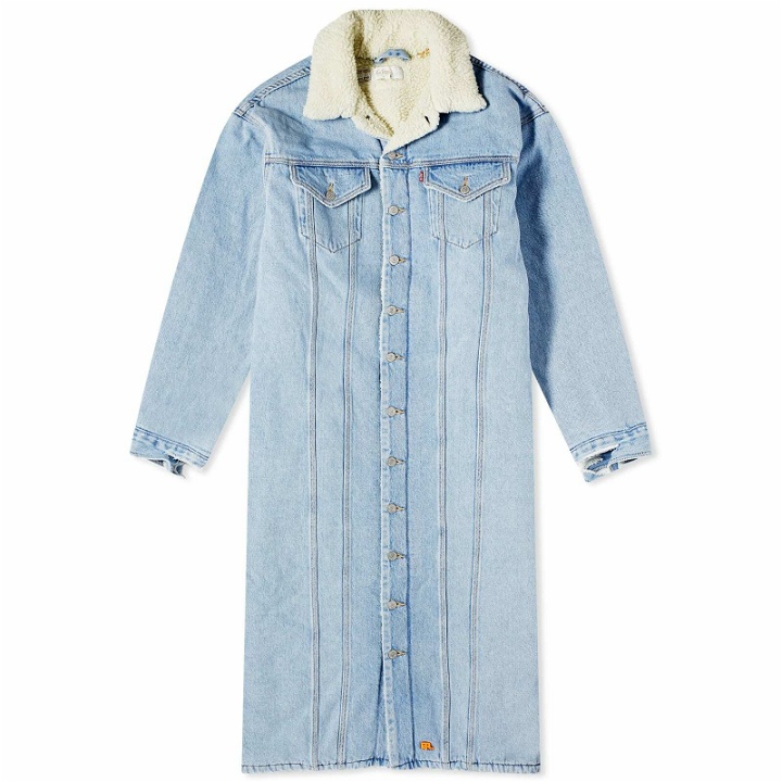 Photo: ERL x Levis Sherpa Duster Jacket in Blue