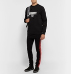 Givenchy - Distressed Logo-Print Cotton-Jersey Sweatshirt - Men - Black