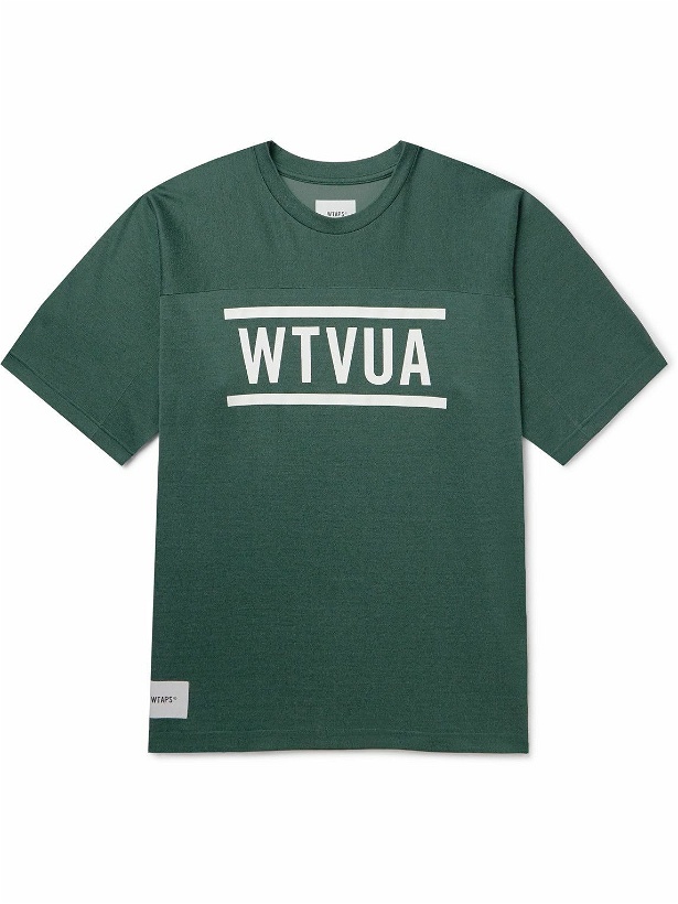 Photo: WTAPS - Printed Cotton-Blend Jersey T-Shirt - Green