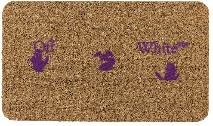 Photo: Off-White Brown & Purple Man Swimming Door Mat