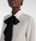 Nili Lotan Hanford scarf-detail silk shirt