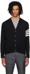 Thom Browne Black 4-Bar Cardigan