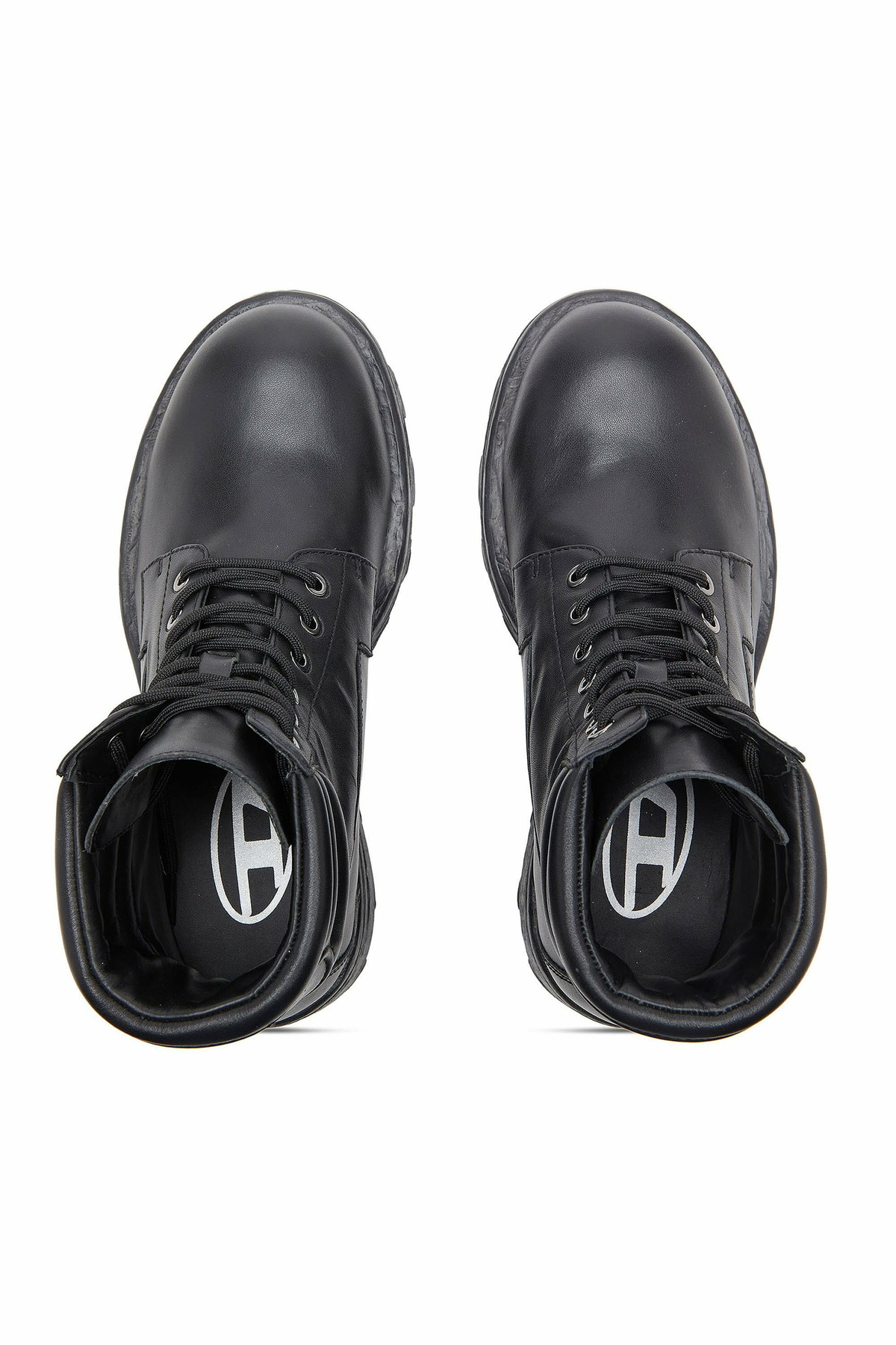 Diesel D-Hammer - Combat boots in leather - Boots Mens in Black