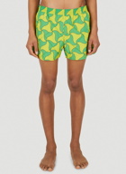 Graphic Swim Shorts in Green