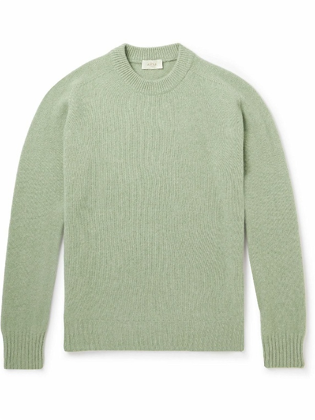 Photo: Altea - Slim-Fit Cotton-Blend Sweater - Green