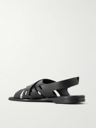 John Lobb - Seaford Woven Leather Sandals - Black