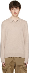 Filippa K Beige Spread Collar Polo