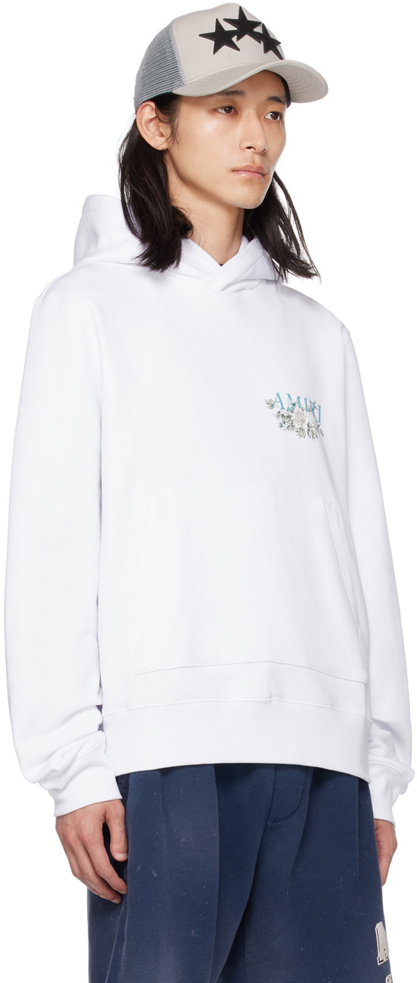AMIRI White Floral Hoodie