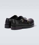 Bottega Veneta Helium leather monk strap shoes