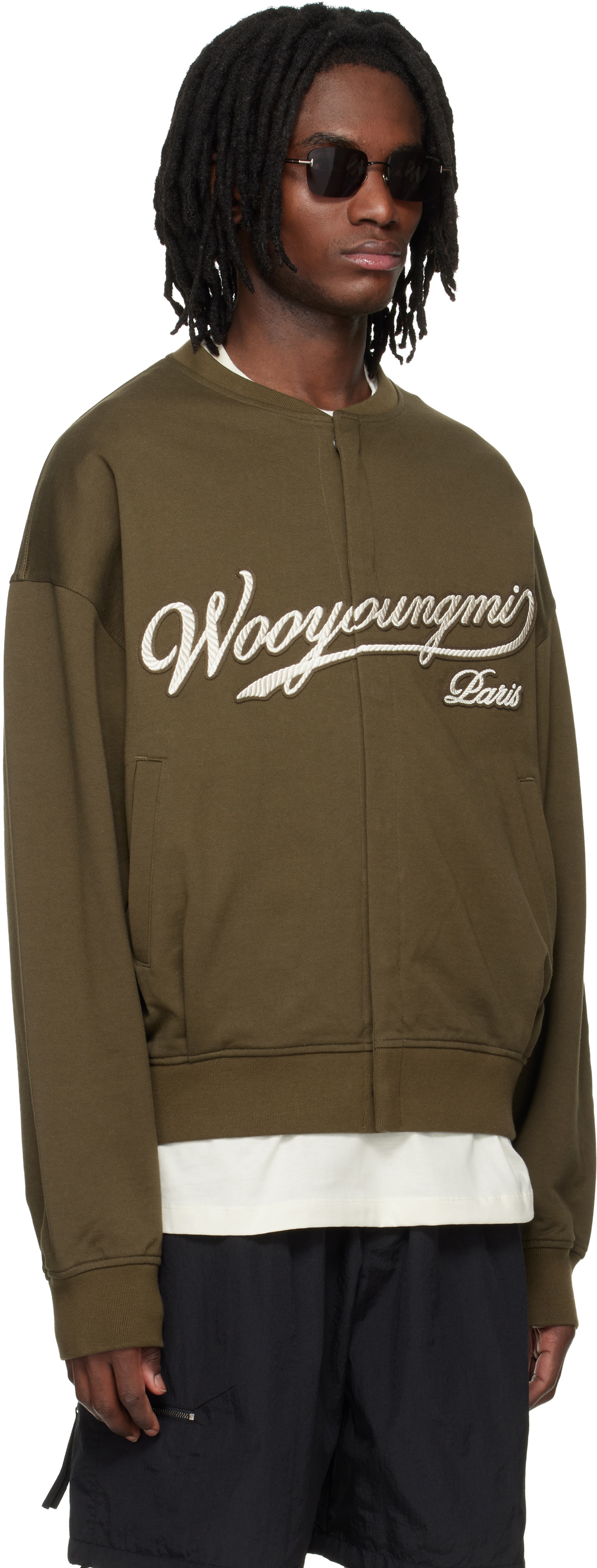 WOOYOUNGMI Khaki Cardigan Sweatshirt