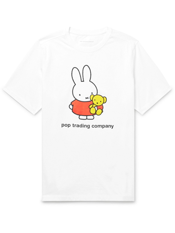 Photo: POP TRADING COMPANY - Miffy Logo-Print Cotton-Jersey T-Shirt - White