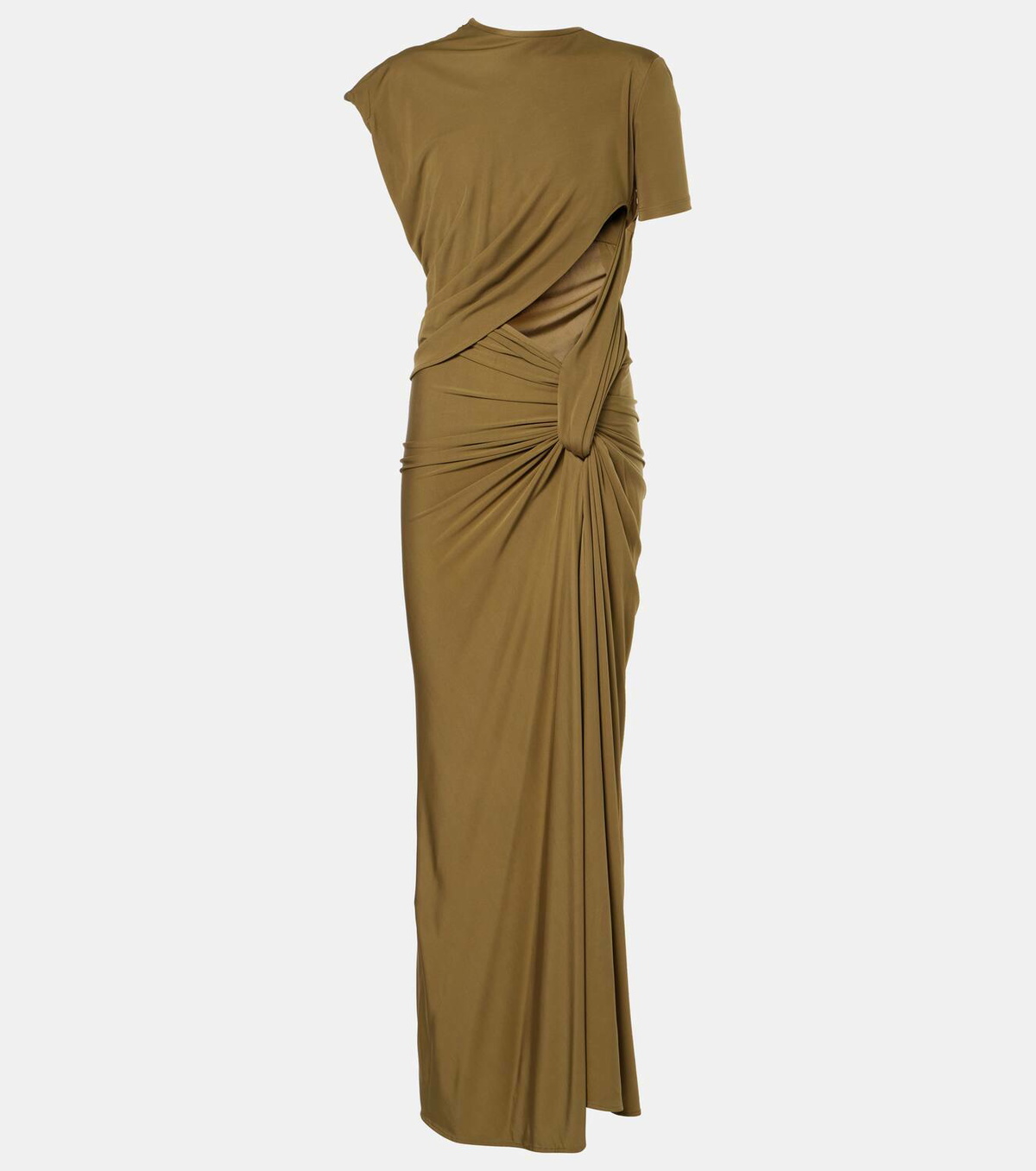knee length dresses for ladies Christopher Esber Brown Verner Open Twist Lace Dress