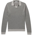 Mr P. - Mélange Cotton-Piqué Polo Shirt - Gray